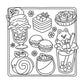 The Bumbleberry Hollows Coloring Book: Color Your Way Through Sweet Treats and Kawaii Characters