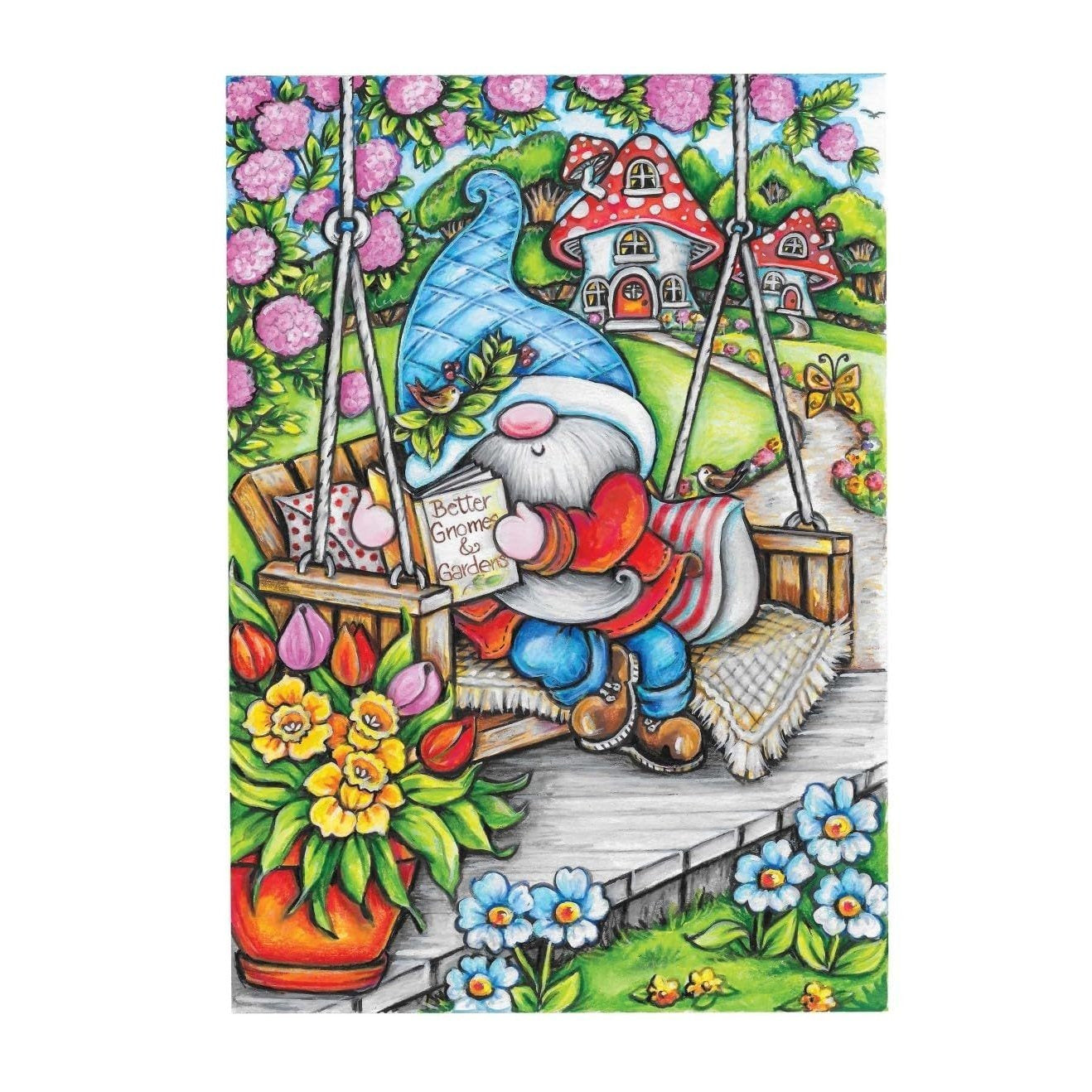 Creative Haven Garden Gnomes Coloring Book