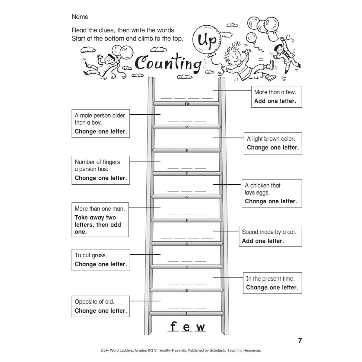 Daily Word Ladders: Grades 2-3: 100 Reproducible Word Study Lessons That Help Kids Boost Reading, Vocabulary, Spelling & Phonics Skills--Independently