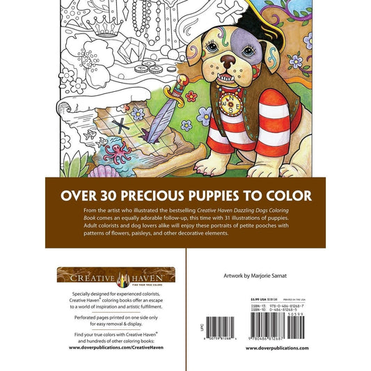 Creative Haven Playful Puppies Coloring Book