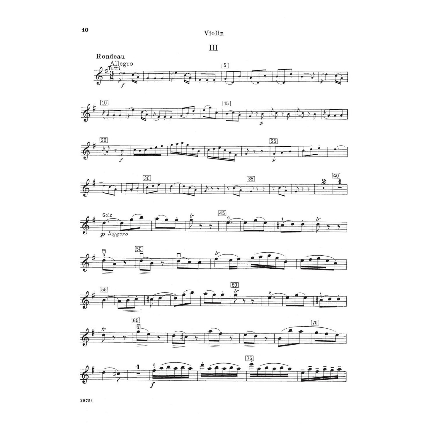 Mozart - Concerto No. 3 in G K.216 Violin and Piano Sheet Music Schirmer's Library of Musical Classics Vol. 1580 Classical Violin Solo with Piano Redu