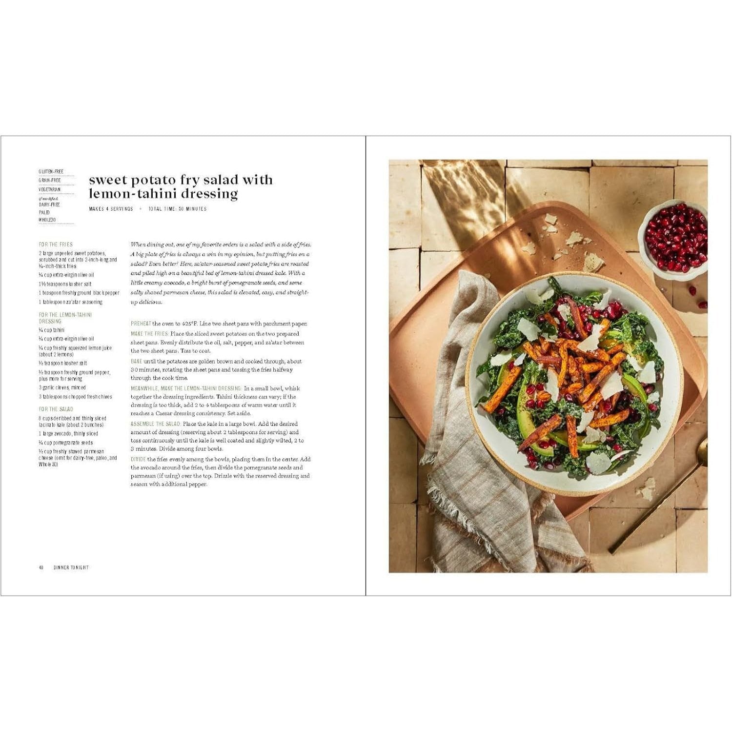 Dinner Tonight: 100 Simple, Healthy Recipes for Every Night of the Week (Spiral Bound)