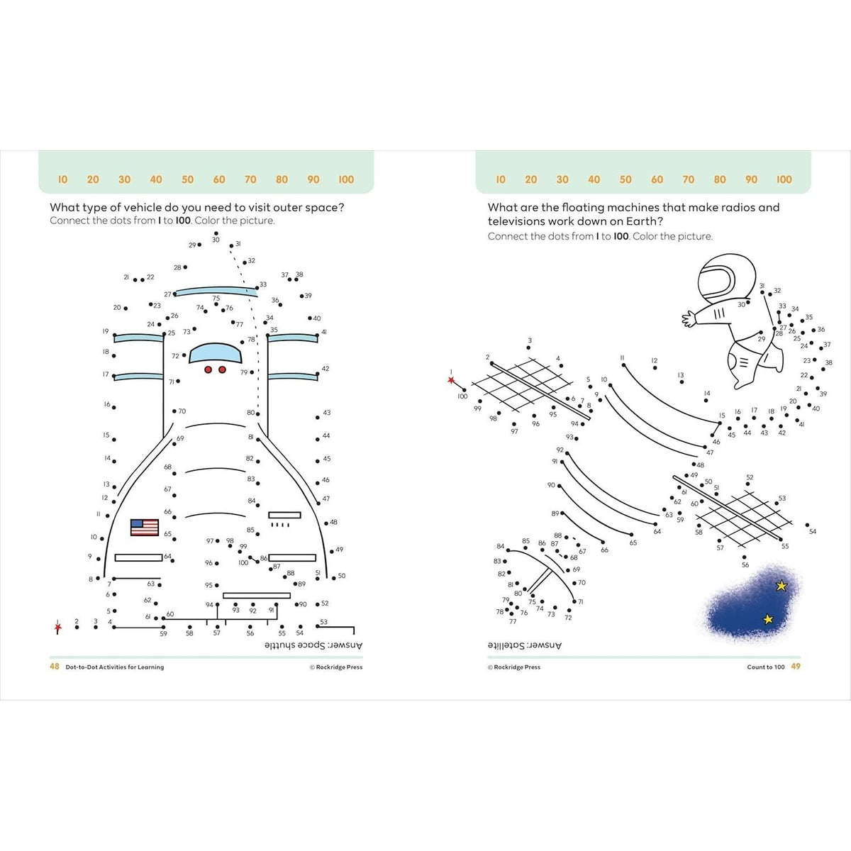 Dot-To-Dot Activities for Learning: Practice the Alphabet and Count to 100