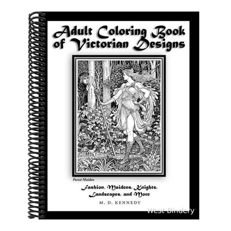Adult Coloring Book of Victorian Designs: Fashion, Maidens, Knights, Landscapes, and More
