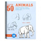 Draw 50 Animals: The Step-By-Step Way to Draw Elephants, Tigers, Dogs, Fish, Birds, and Many More... (Spiral Bound)
