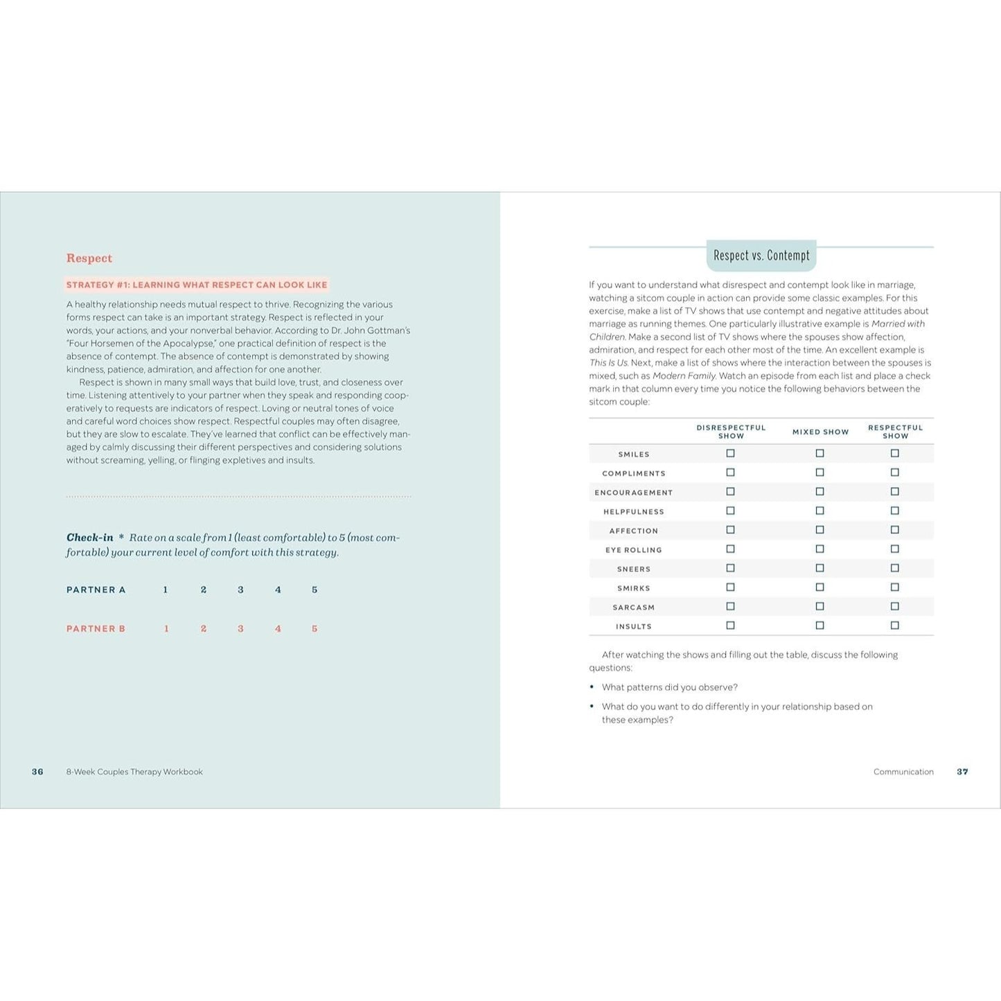 8-Week Couples Therapy Workbook: Essential Strategies to Connect, Improve Communication, and Strengthen Your Relationship (Spiral Bound)