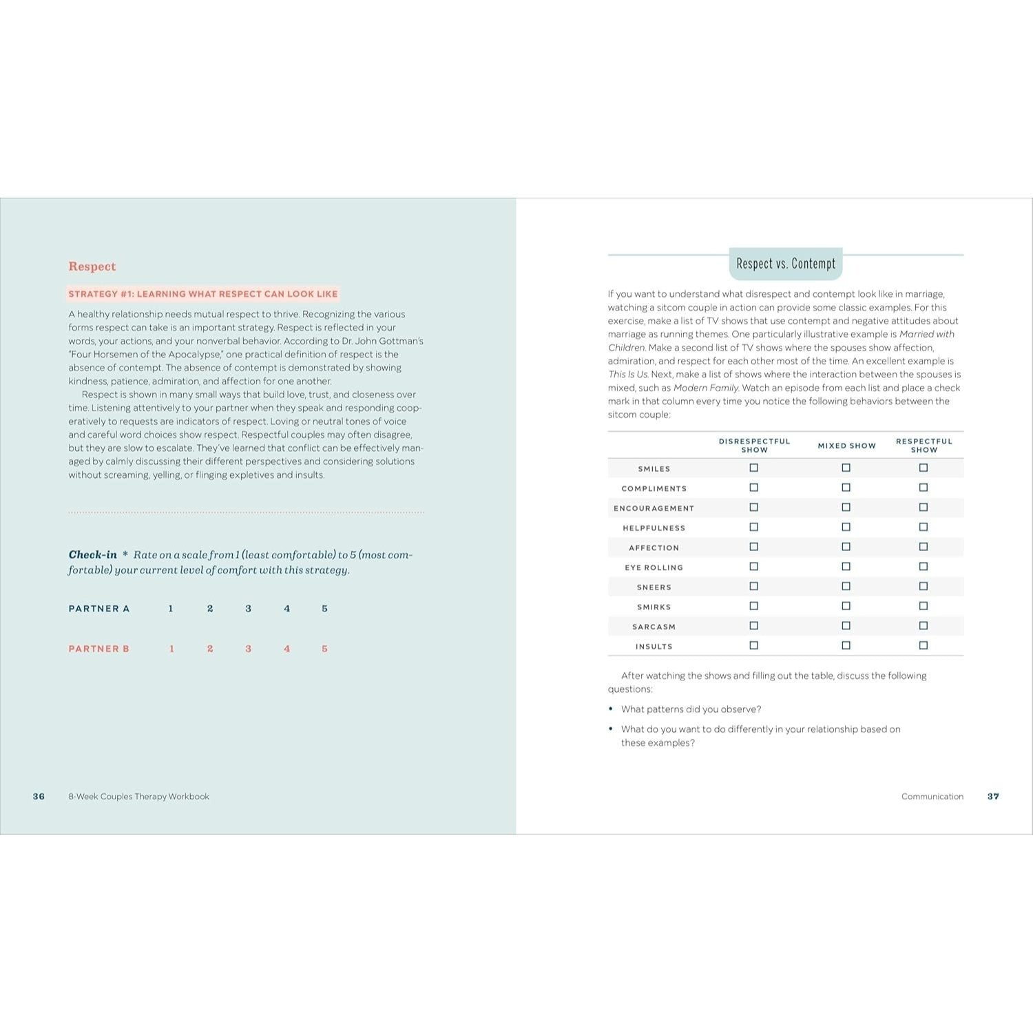 8-Week Couples Therapy Workbook: Essential Strategies to Connect, Improve Communication, and Strengthen Your Relationship (Spiral Bound)