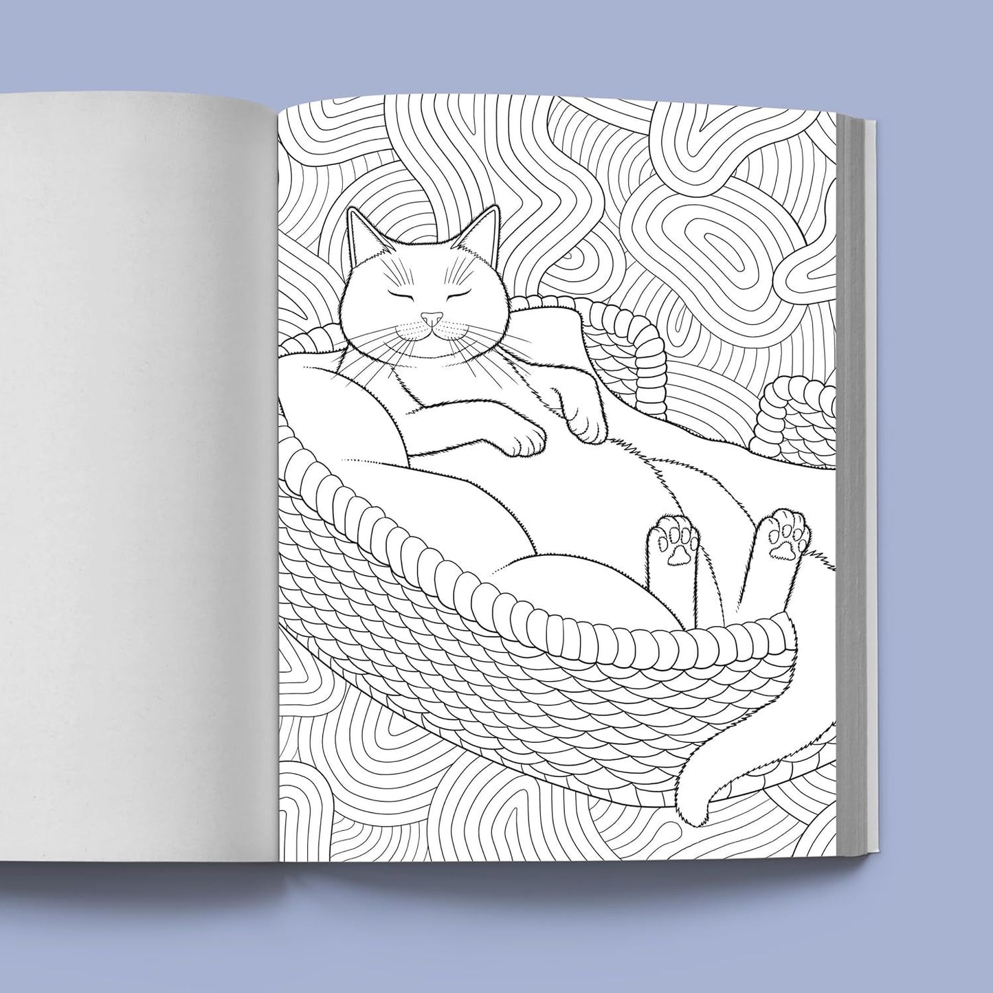 Stress Relief Cat Coloring Book: Calming and Adorable Designs for Adults (Spiral Bound)