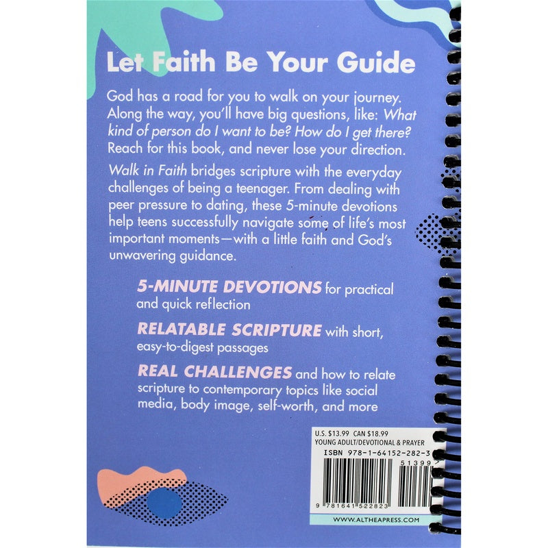 Walk in Faith: 5-Minute Devotions for Teen Guys (Spiral Bound)