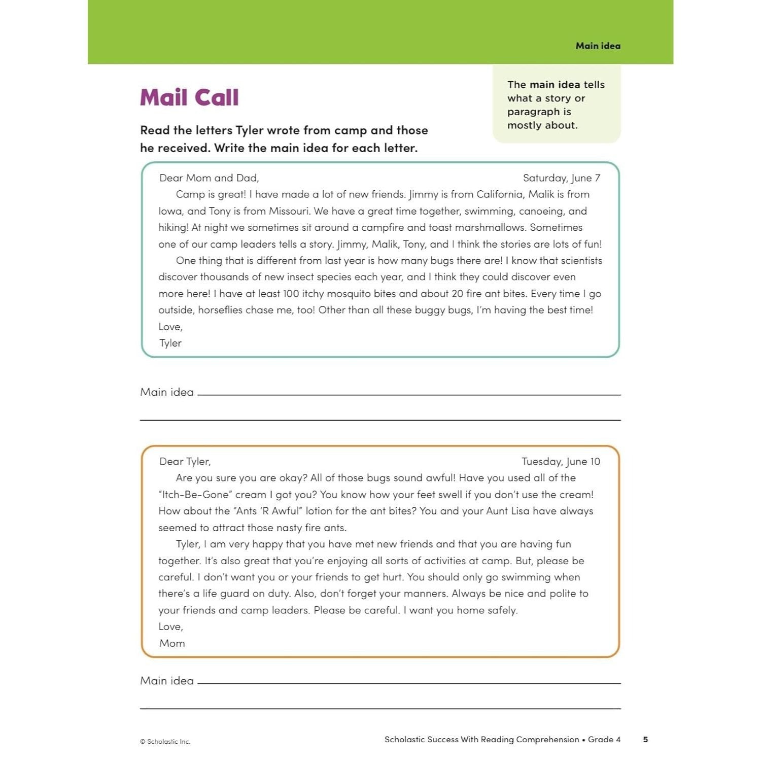 Scholastic Success with Reading Comprehension Grade 4 Workbook