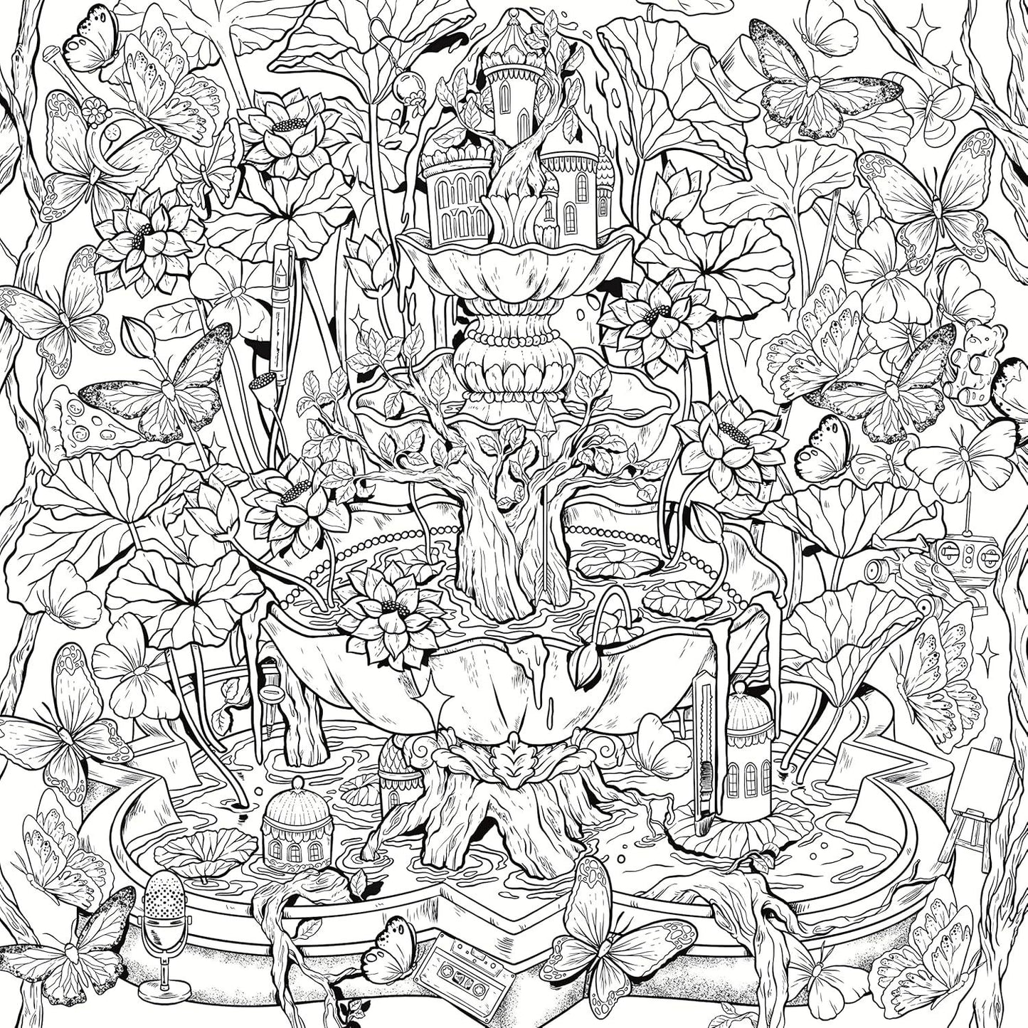 Mythographic Color and Discover: Dream Garden: An Artist's Coloring Book of Floral Fantasies