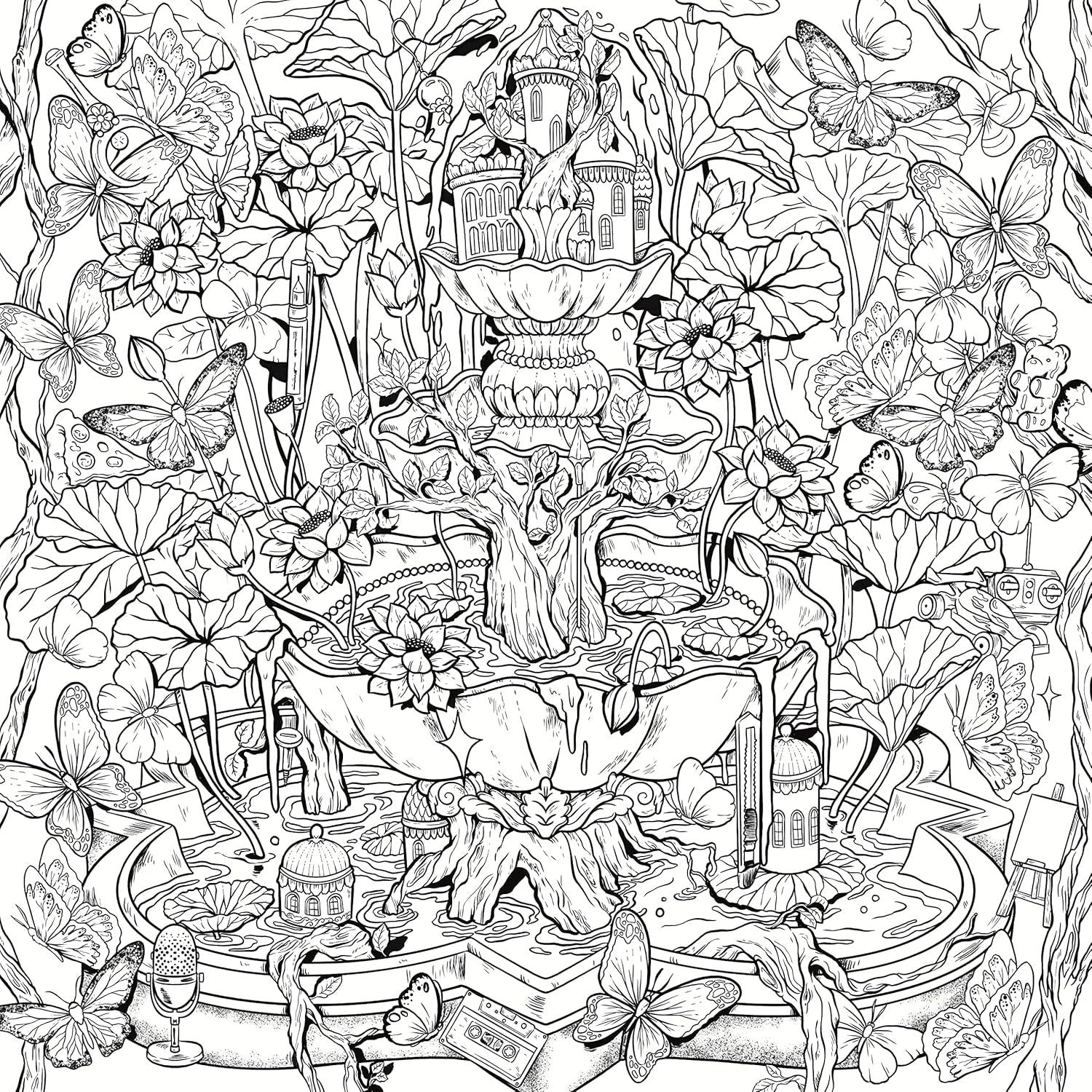 Mythographic Color and Discover: Dream Garden: An Artist's Coloring Book of Floral Fantasies
