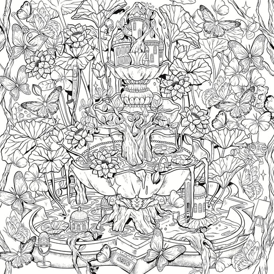 Mythographic Color and Discover: Dream Garden: An Artist's Coloring Book of Floral Fantasies