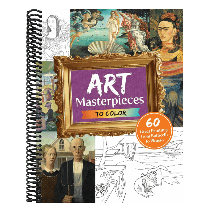 Art Masterpieces to Color: 60 Great Paintings from Botticelli to Picasso