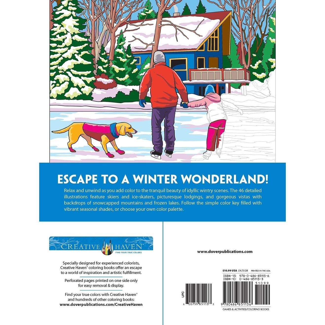 Creative Haven Charming Wintertime Scenes Color by Number