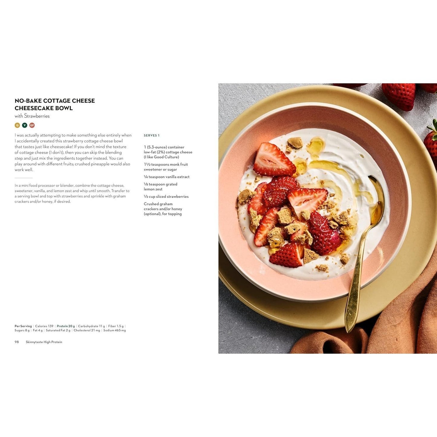 Skinnytaste High Protein: 100 Healthy, Simple Recipes to Fuel Your Day: A Cookbook (Spiral Bound)