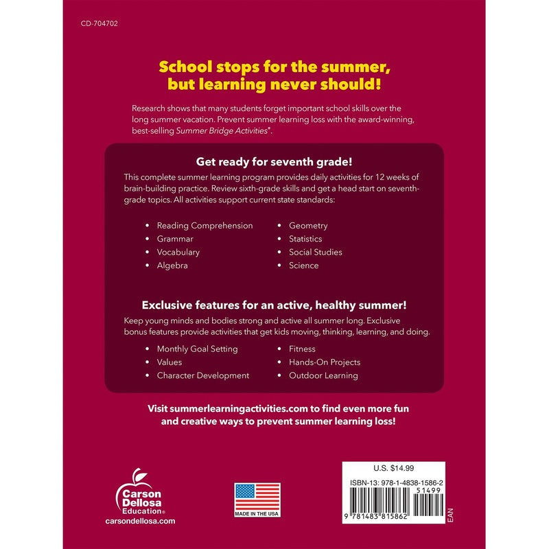 Summer Bridge Activities, Grades 6 - 7: Volume 8 (Spiral Bound)