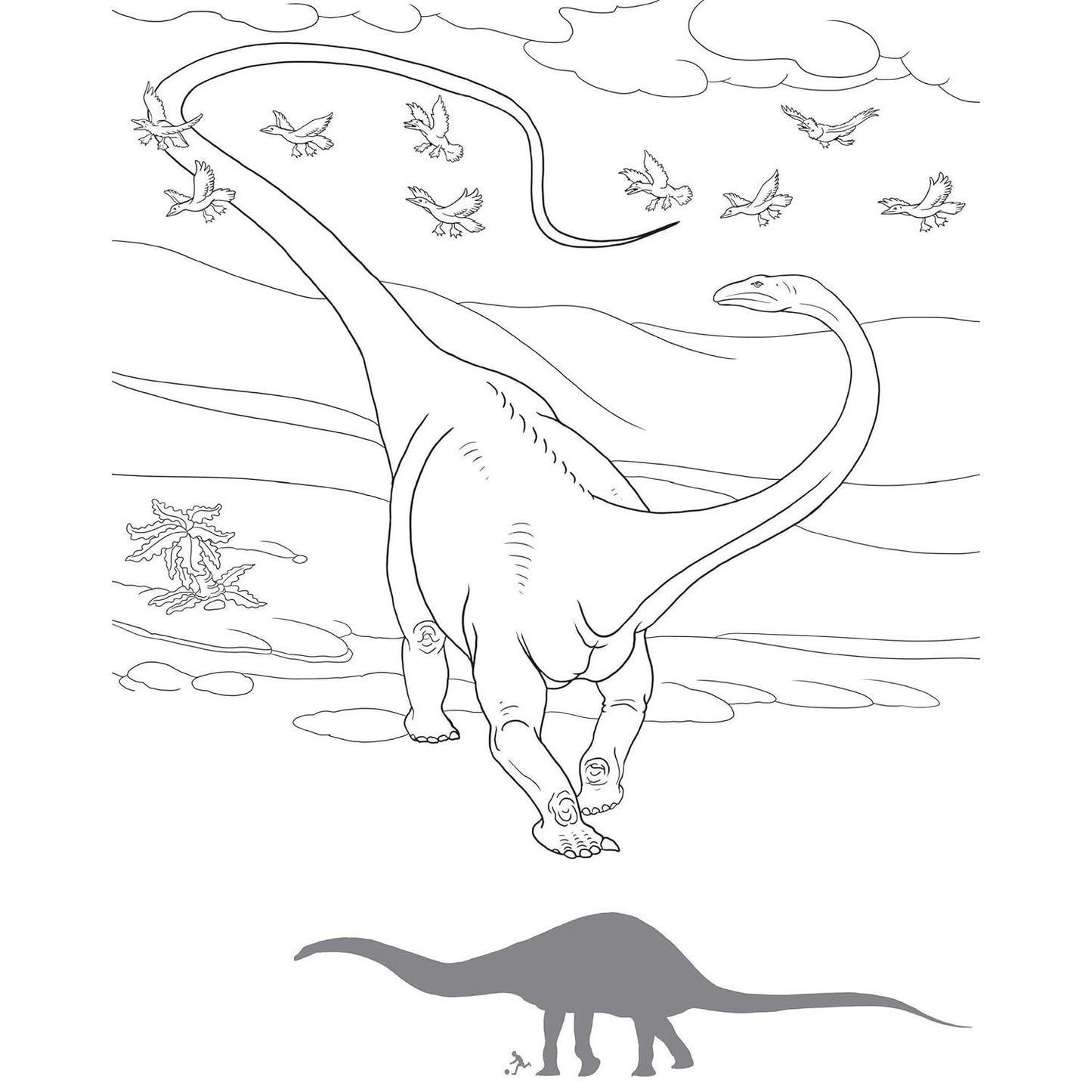 Mega Dinosaurs Coloring Book