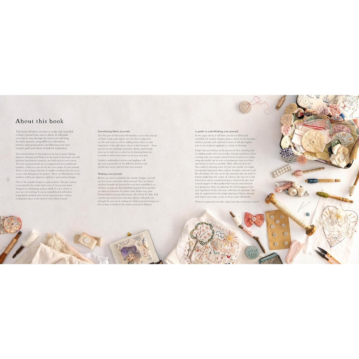 Journal with Thread: A Practical Guide to Sewing Seasonal Stories in Fabric & Thread with Iron-On Transfers