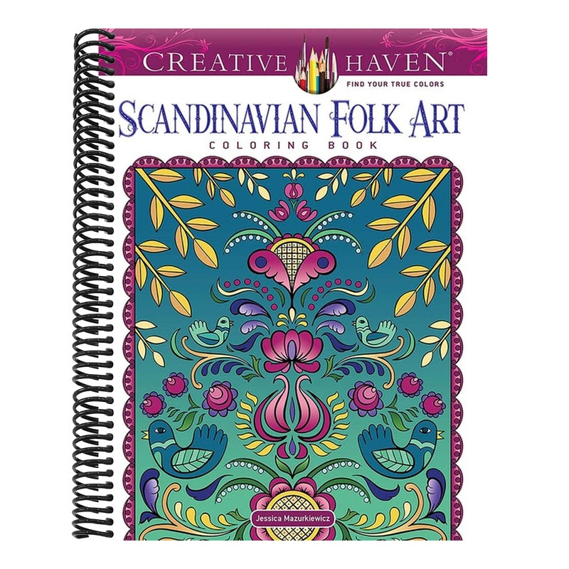 Creative Haven Scandinavian Folk Art Coloring Book
