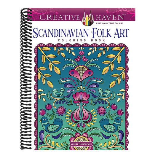 Creative Haven Scandinavian Folk Art Coloring Book