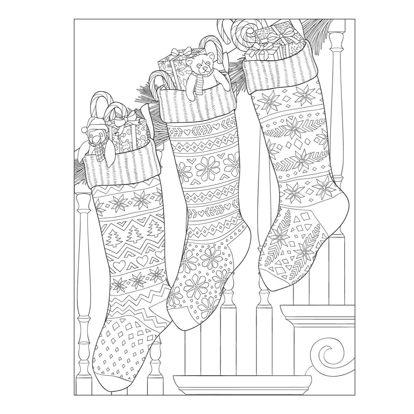Creative Haven Cozy Christmas Coloring Book
