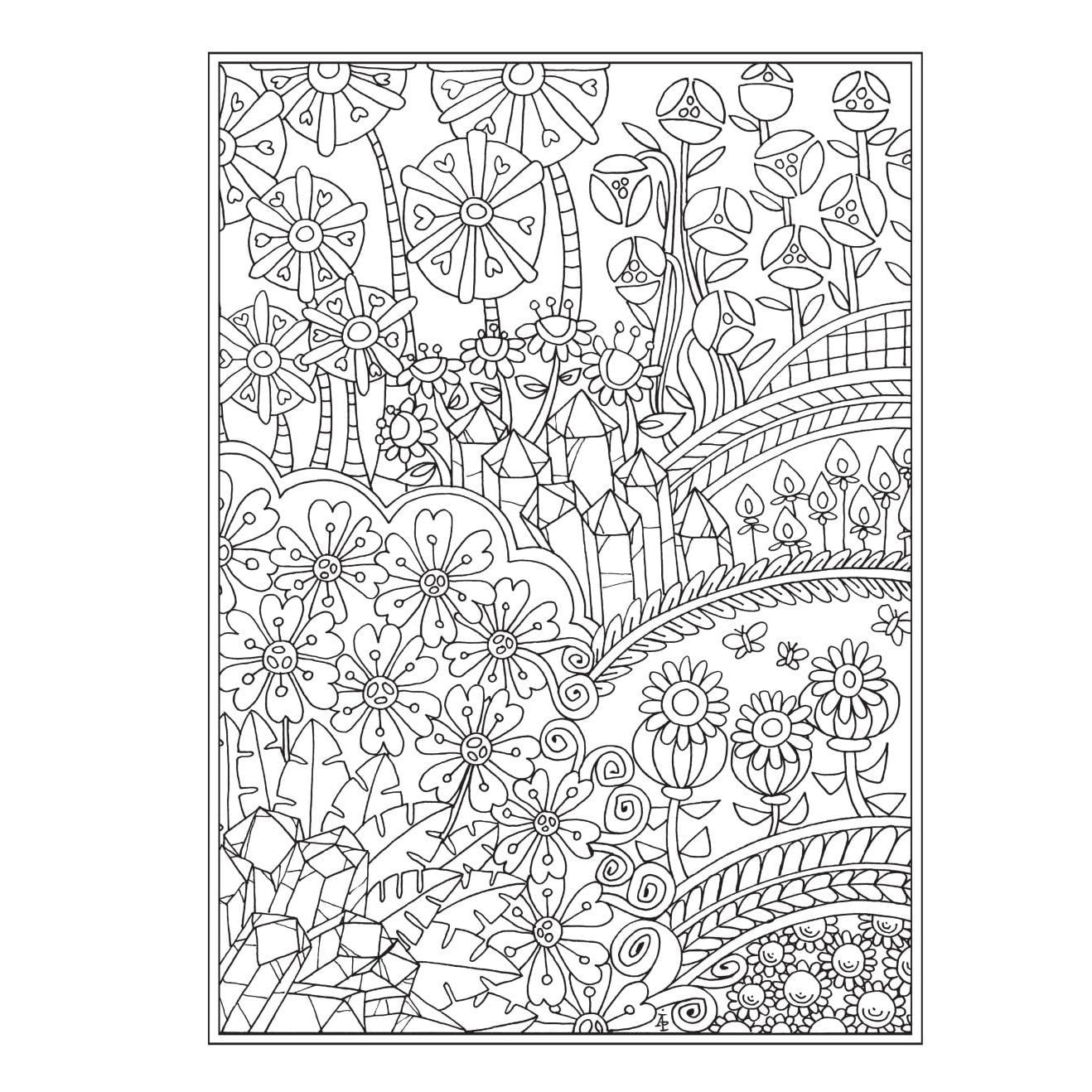 Creative Haven Entangled Gardens Coloring Book