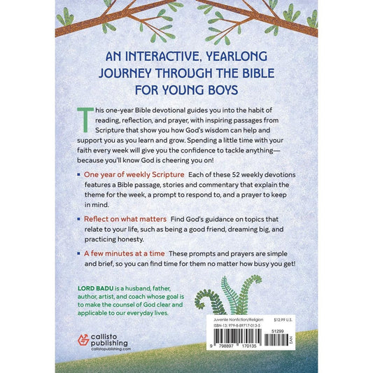 The Bible in 52 Weeks Devotional for Boys: A Year of Growing in Faith