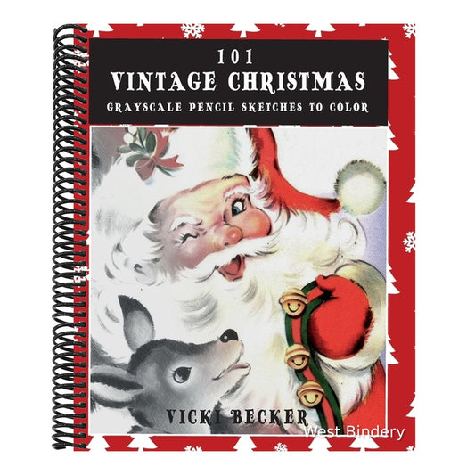 101 Vintage Christmas Grayscale Pencil Sketches to Color: A Grayscale Pencil Sketch Adult Coloring Book