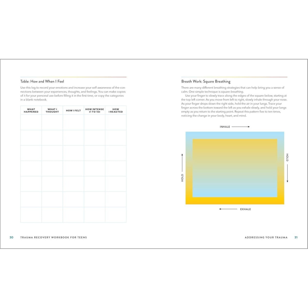 Trauma Recovery Workbook for Teens: Exercises to Process Emotions, Manage Symptoms and Promote Healing