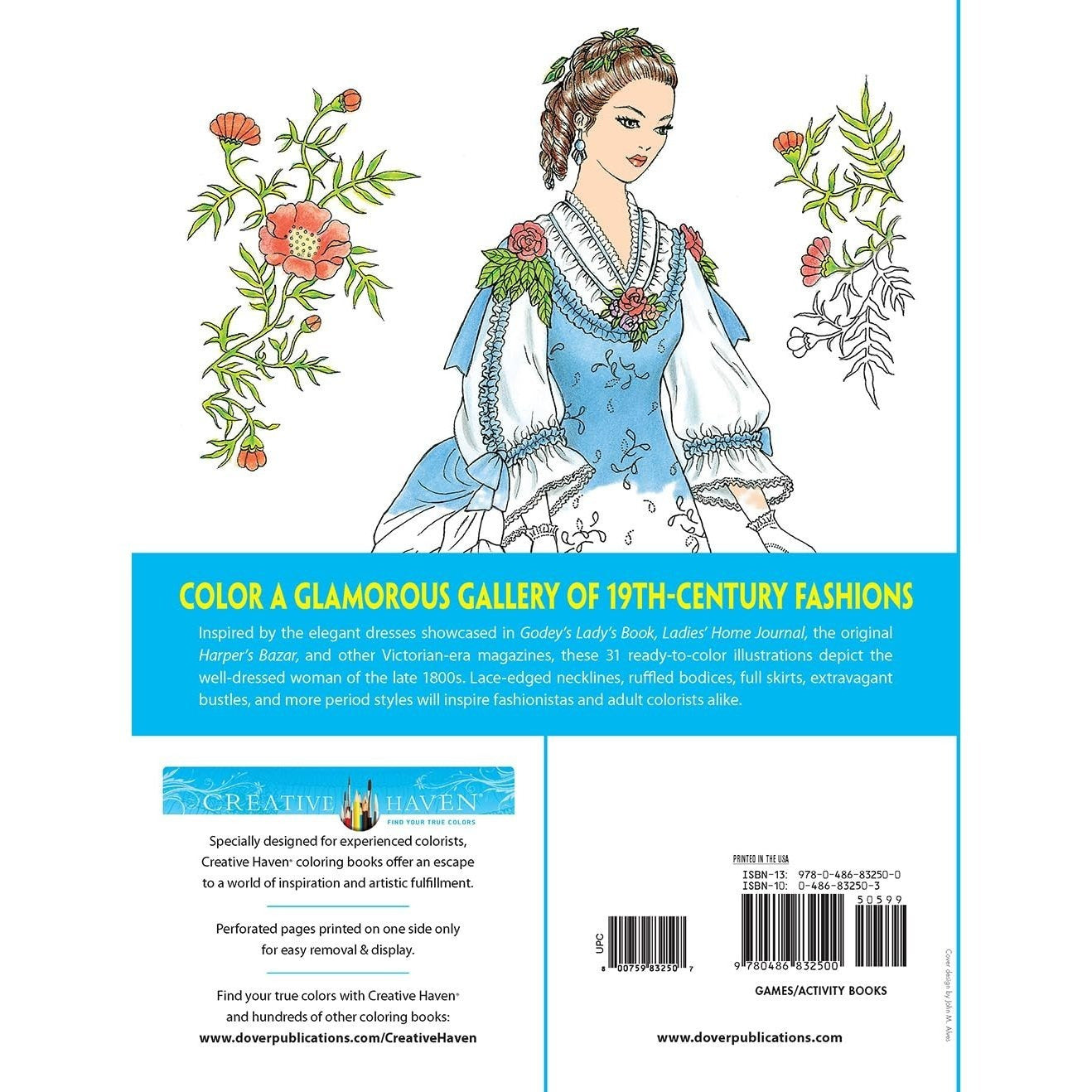 Creative Haven Victorian Gowns Coloring Book