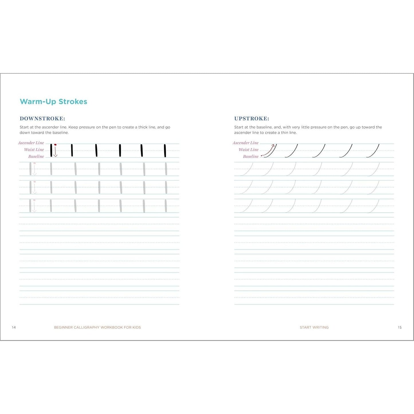 Beginner Calligraphy Workbook for Kids: Easy, Step-By-Step Practice