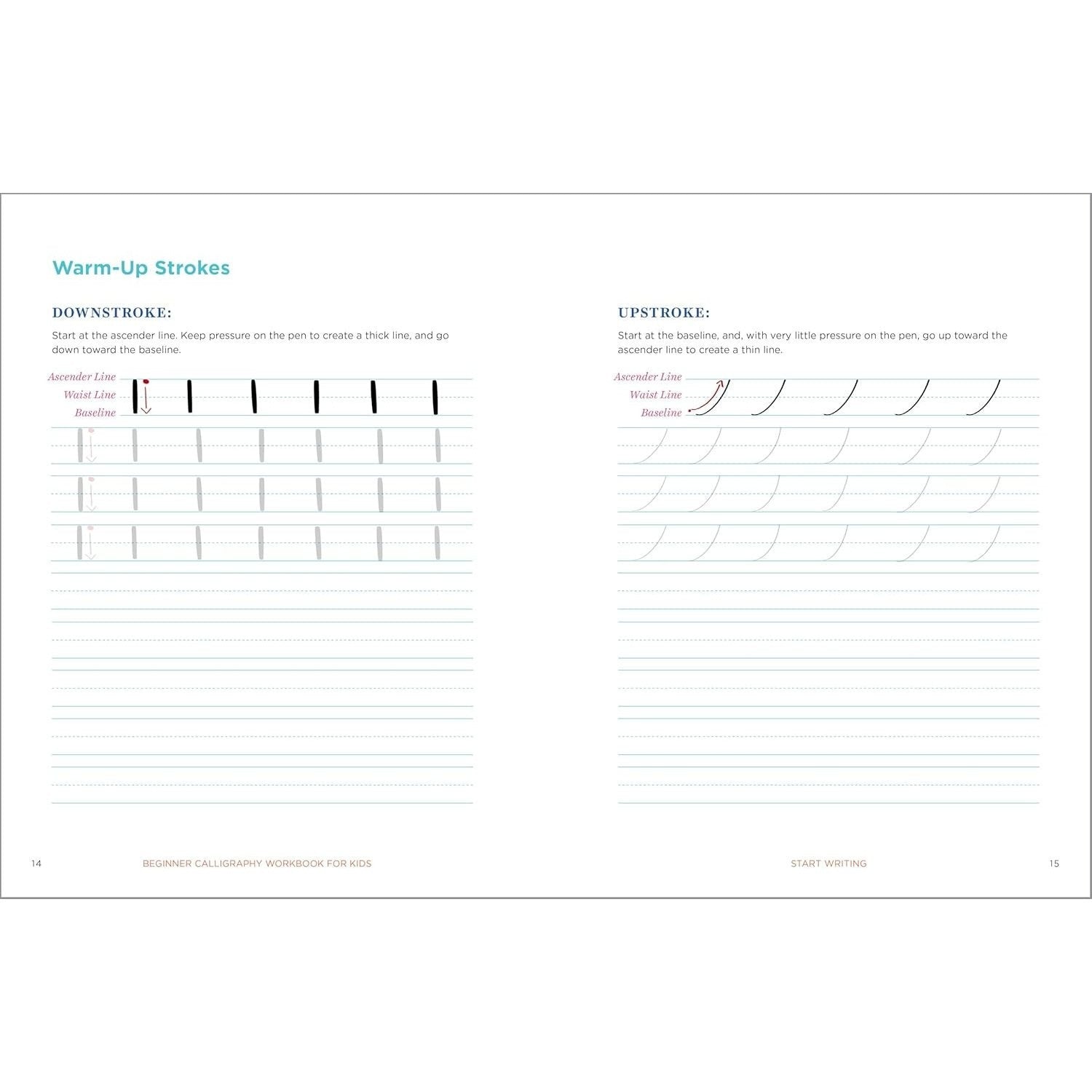 Beginner Calligraphy Workbook for Kids: Easy, Step-By-Step Practice
