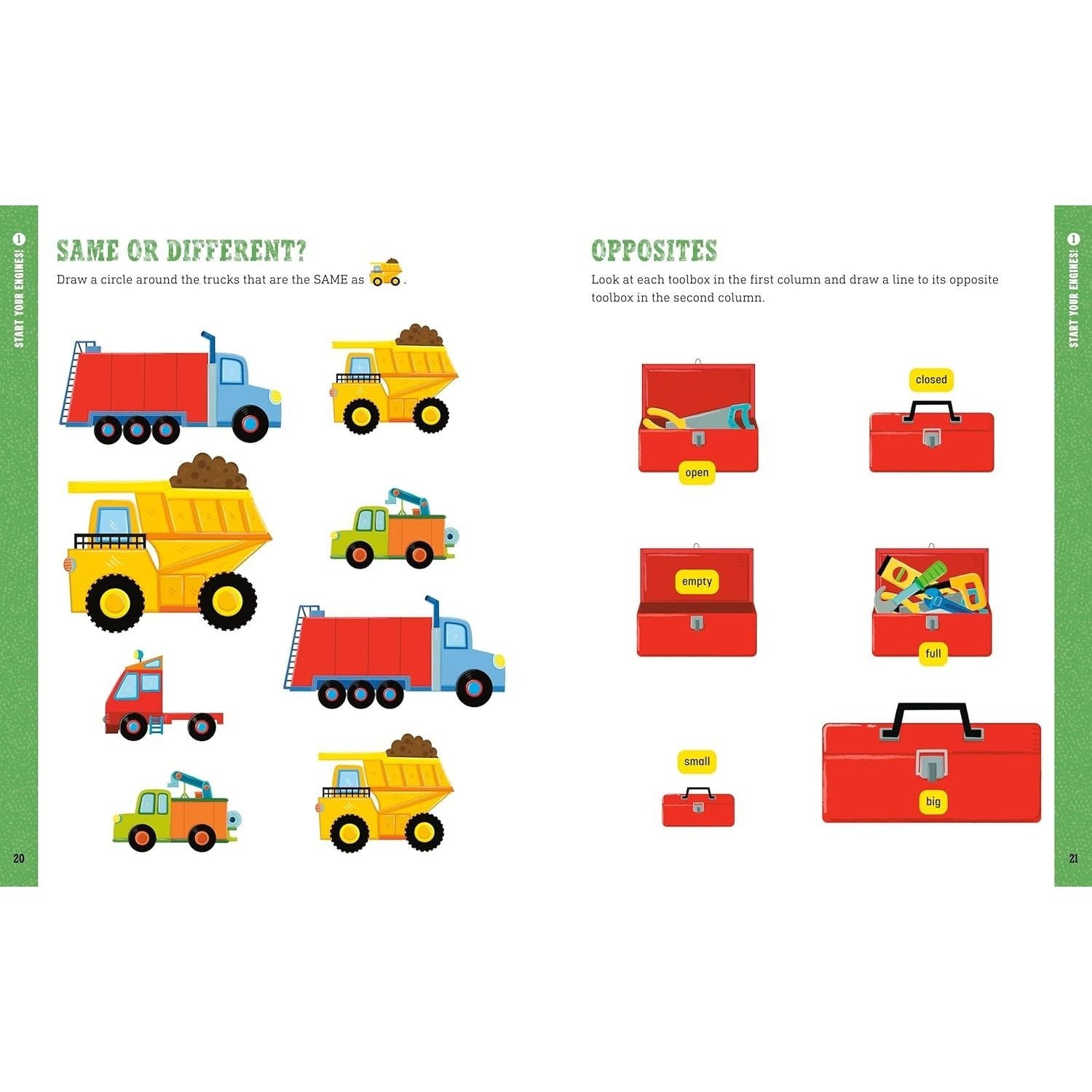 Construction Site Preschool Activity Book: Fun Learning with Trucks, Tools, and Mighty Machines