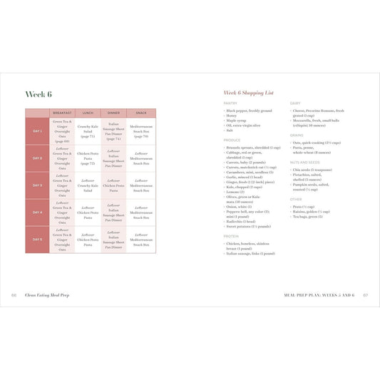 Clean Eating Meal Prep: 6 Weekly Plans and 75 Recipes for Ready-To-Go Meals