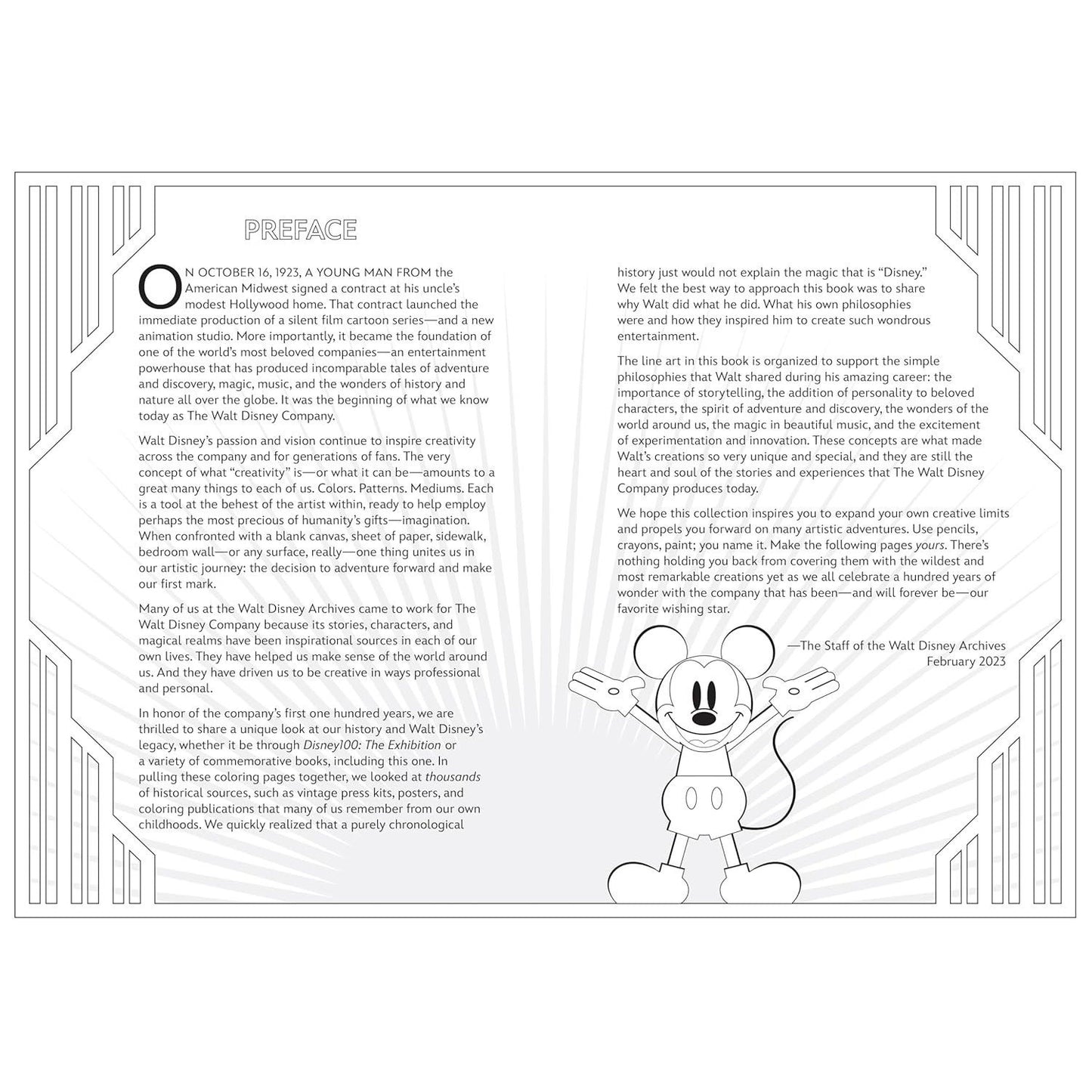 Art of Coloring: Disney 100 Years of Wonder: 100 Images to Inspire Creativity (Spiral Bound)
