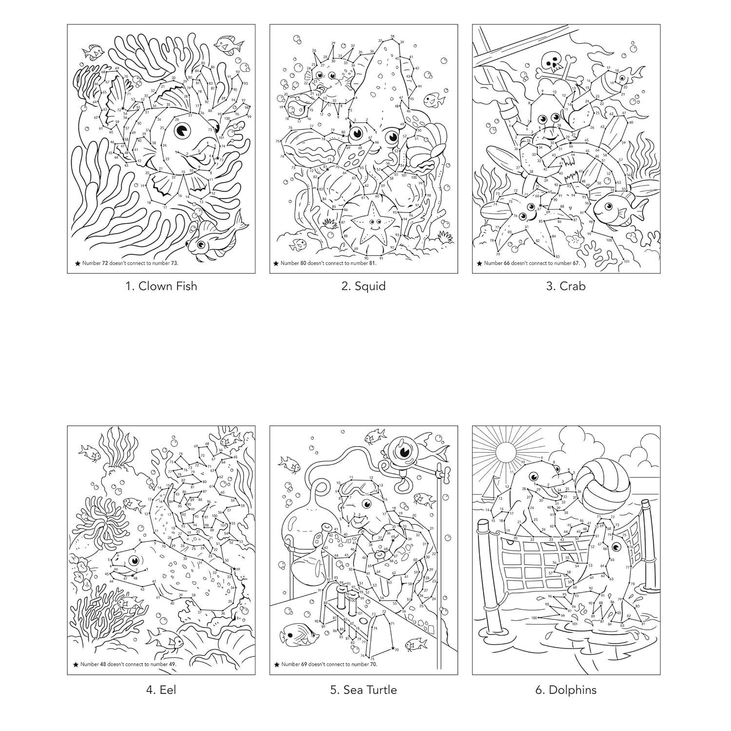 Under the Sea Dot-To-Dot Fun!: Count from 1 to 101