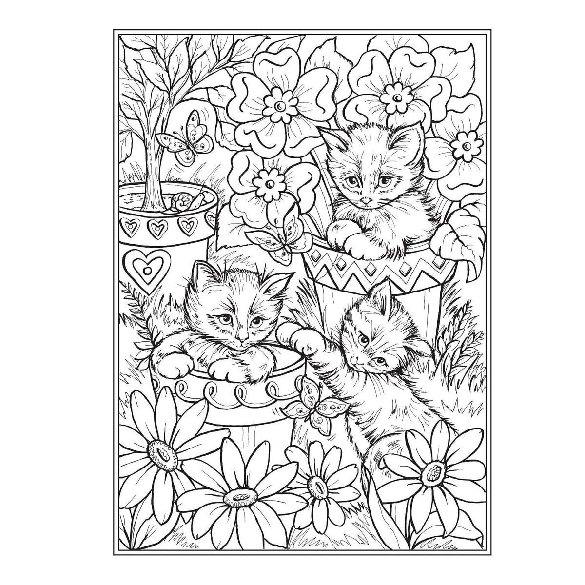 Creative Haven It's a Cat's World! Coloring Book