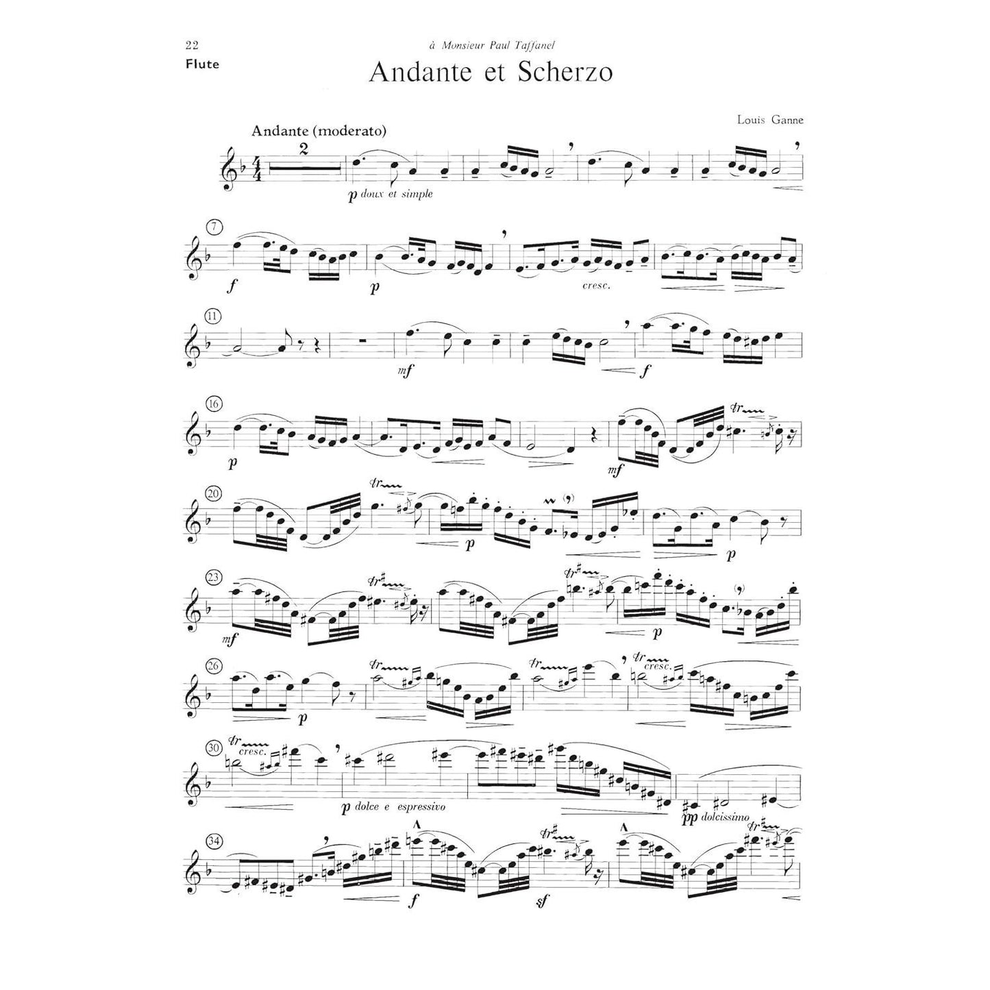 Flute Music by French Composers for Flute and Piano - Flute Sheet Music Collection - Flute Music Book with Music Pieces by Henri Busser, Cecile Chamin
