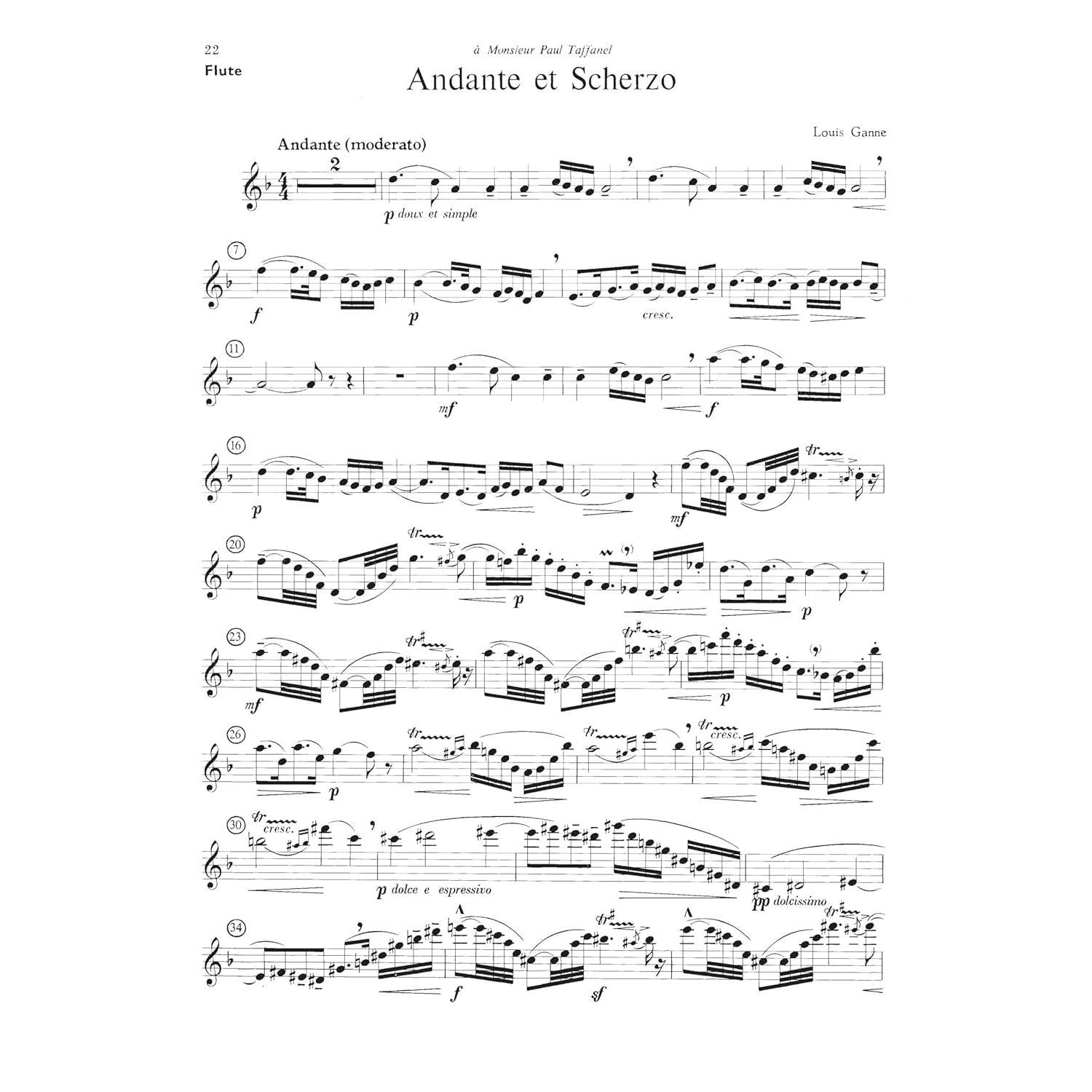 Flute Music by French Composers for Flute and Piano - Flute Sheet Music Collection - Flute Music Book with Music Pieces by Henri Busser, Cecile Chamin