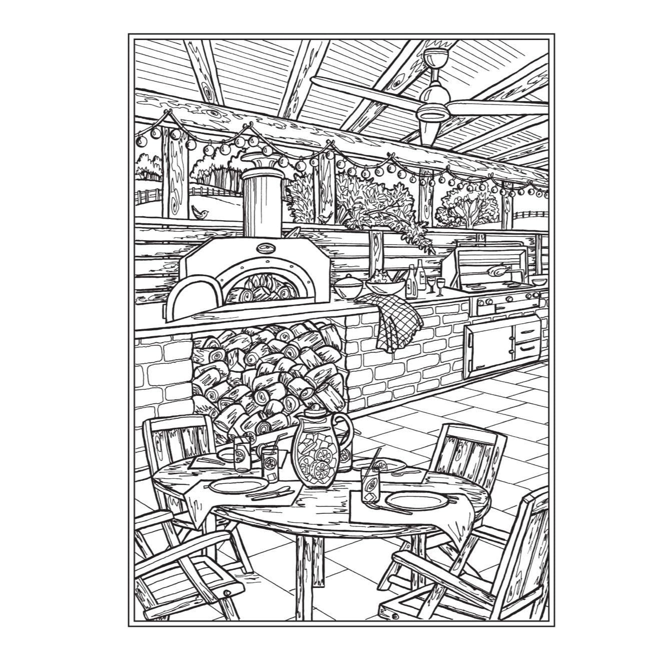 Creative Haven Country Kitchen Charm Coloring Book