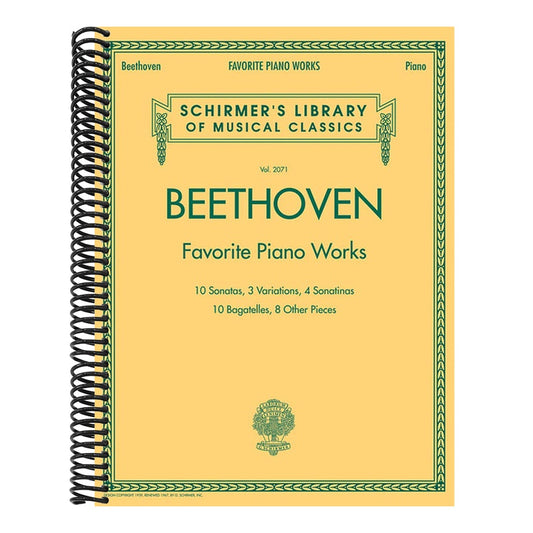 Beethoven - Favorite Piano Works Schirmer Library of Musical Classics Vol. 2071 Sonatas, Variations and Bagatelles