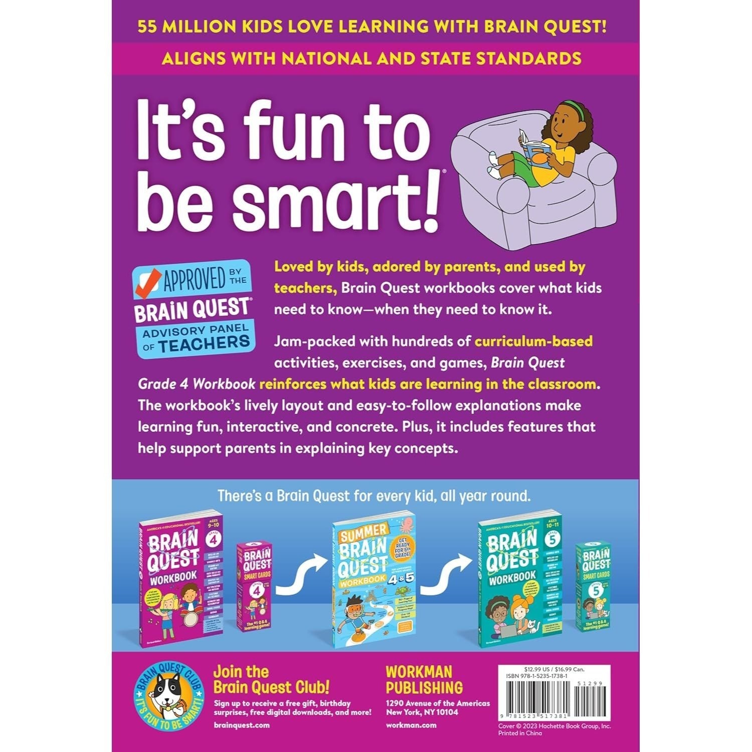 Brain Quest Workbook: 4th Grade Revised Edition (Revised) (Brain Quest Workbooks) (Spiral Bound)
