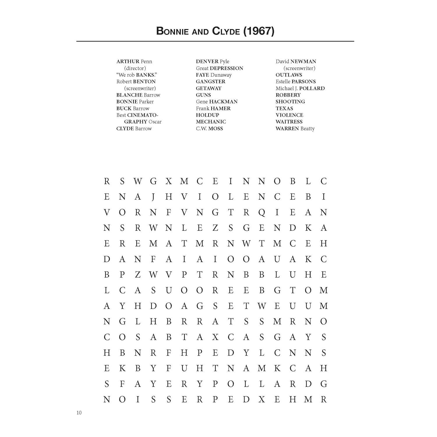 At the Movies Word Search Puzzles