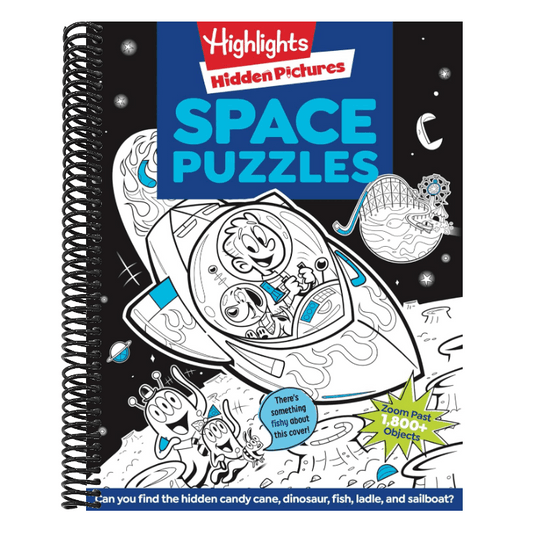Space Puzzles: Solar System Puzzle Book for Kids 6-12, Fun Space Gift with Activities and Games, Over 100 Puzzles and More Than 1,800 Hidden Objects t