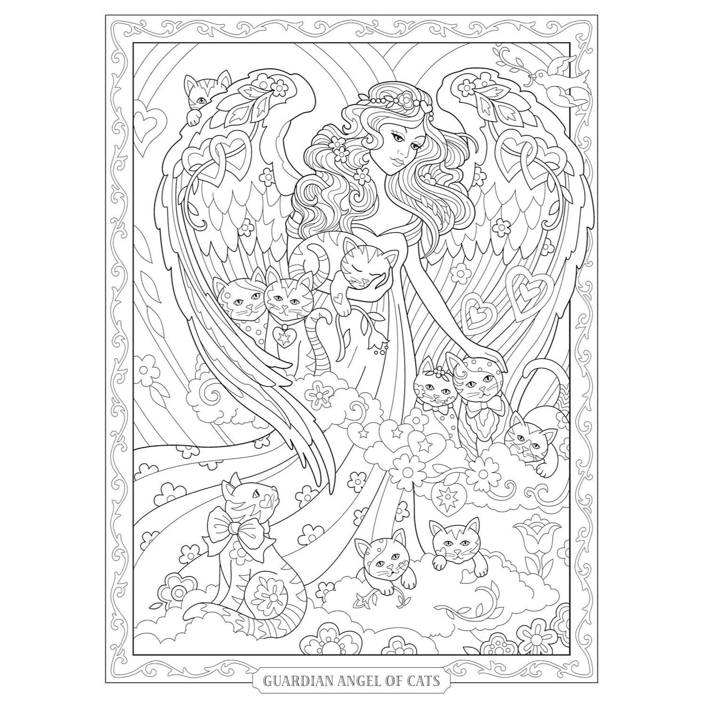 Creative Haven Beautiful Angels Coloring Book