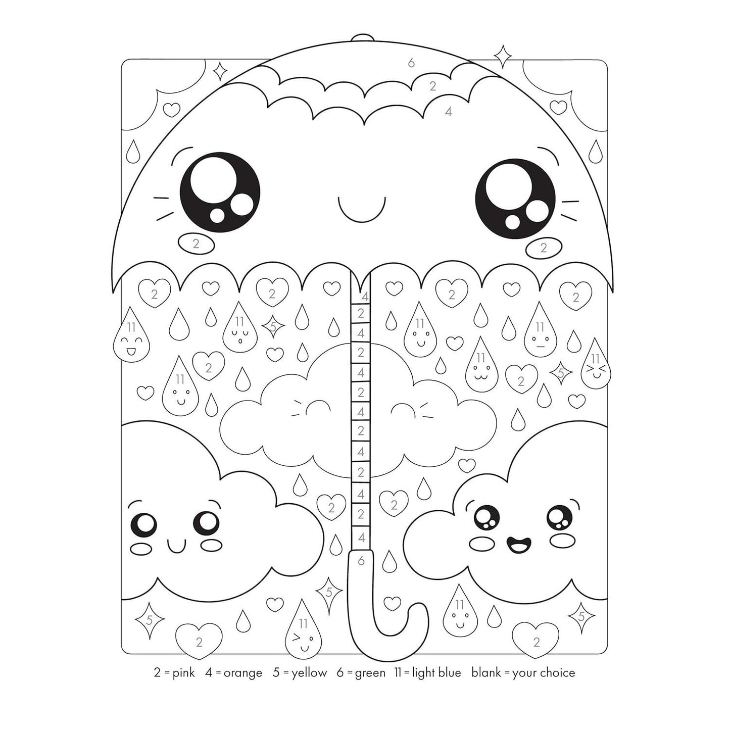 Cute Kawaii Color by Number