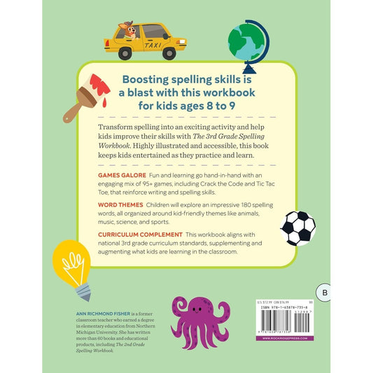 The 3rd Grade Spelling Workbook: 95+ Games and Puzzles to Improve Spelling Skills (Spiral Bound)
