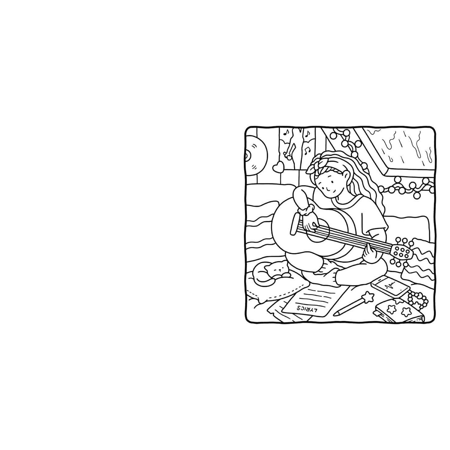 Girl Moments: Coloring Book for Adults and Kids (Cozy Spaces Coloring) (Spiral Bound)