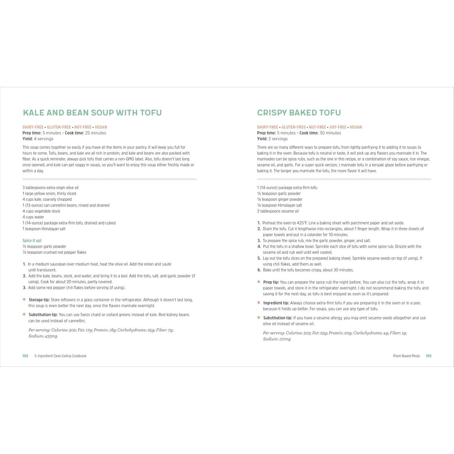 5-Ingredient Clean Eating Cookbook: 125 Simple Recipes to Nourish and Inspire (Spiral Bound)